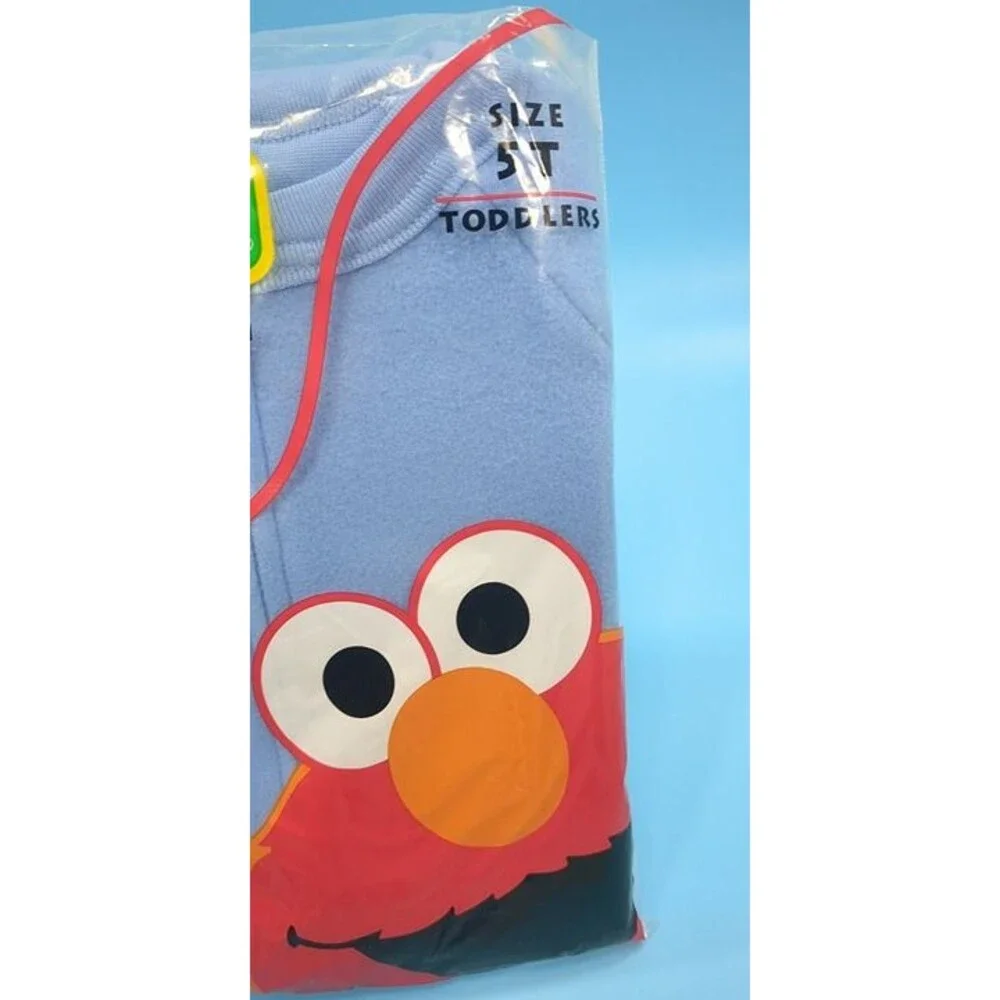 Sesame Street Footed Blanket Sleeper Pajamas Size 5 Toddler PJs Blue 1990’s